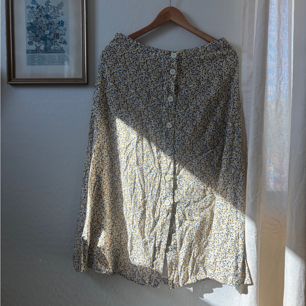 Gap Floral Button Front Skirt